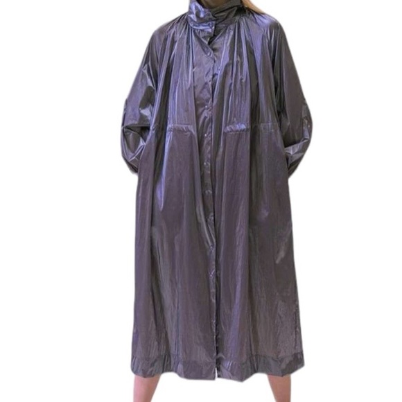 NWT Emin & Paul metallic trench coat - Picture 1 of 7